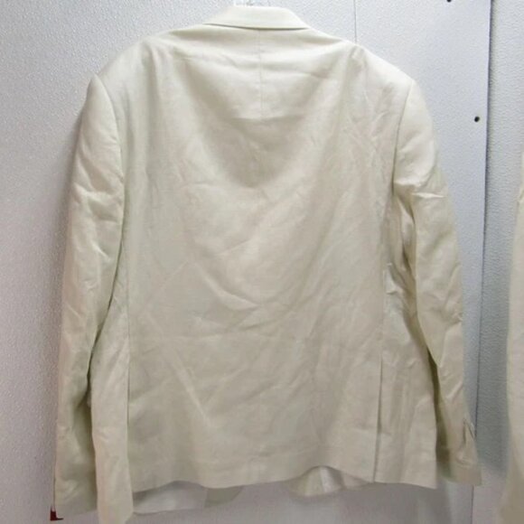 NEW TAZZIO Mens Smooth Twill Suit Jacket and Pant Set Size 46 Slim Ivory - Picture 7 of 12